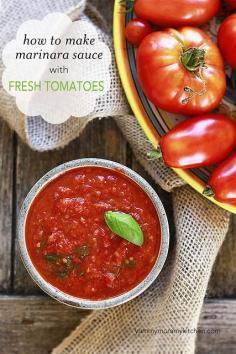 Marinara Sauce Recipe This sauce is so simple and the perfect way to use late summer tomatoes! So good!