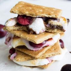 dark chocolate cherry s’mores Recipe