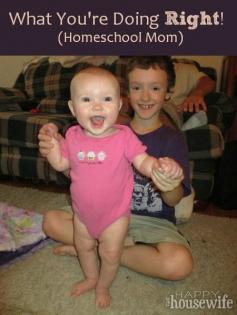 Every homeschool parent has days when all they can see is what they are doing wrong.  STOP!  And, check out this list of 20 things you are doing RIGHT! | The Happy Housewife