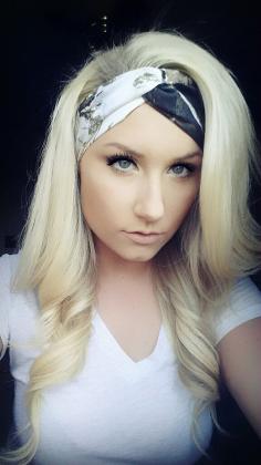 HUNTER and WHITE  Realtree Camo headband by TheWoodenAntler, $20.00