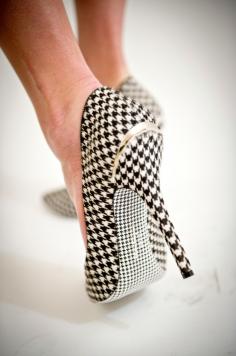 Houndstooth pumps