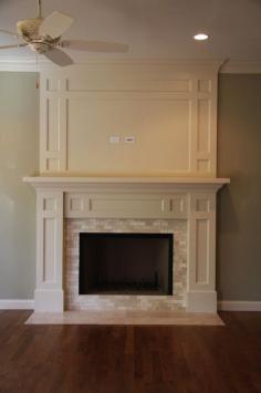 This could work on our fireplace...like how the marble ties in the hearth