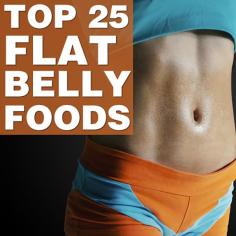 Have you heard the saying "abs are made in the kitchen"? Take a look at this list of 25 Flat Belly Foods!  #flatbelly #healthyfoods #skinnyms