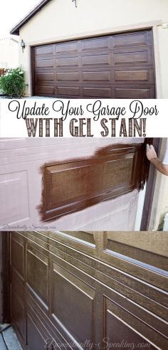 Update Your Garage Door with Gel Stain, Create a Faux Wood Look