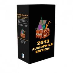 There are a lot of exciting new features in Band-in-a-Box 2013 for Macintosh. The notation features have been completely rewritten and updated from version 2012, including an enhanced Notation Windows, a Lead Sheet window, note-based lyrics, Jazz font notation and chords, guitar and bass tablature, and a Big Lyrics window - over 100 features and updates in all. The Audiophile edition comes loaded onto a USB hard drive and comes with all 188 RealTracks sets, all 30 RealDrums Sets, all nine MIDI Super Tracks, all 78 Styles Sets, all three Artist Performance sets, MIDI songs and lessons PAJK, Video Tutorial, uncompressed AIFF files for all RealTracks and RealDrums, all eoght MIDI Melodist Sets, and Loops Set 1.Play the SuperTracks using your MIDI synth, or export as MIDI file to your favorite DAW (GarageBand etc.) for further editing or changing plug-in sounds to get a great sound using MIDI. Plus, there are new Performance Tracks - Artist's Performances on the Melody track, to showcase the Band-in-a-Box RealTracks demos playing along to an artist performing the melody. Not only are these great for listening, but you can also learn-from-the-pros with the displayed notation and tab. and much more. Pick "best" soloist RealTracks: This new dialog shows you the best soloists that match the genre, tempo, feel of your song. The new Song Form feature allows you to define sections of a song (A,B,C etc.), and then rearrange the song by simply typing the form you want (e.g. AABABAACA ). Leadsheet window can now be resized. When you are choosing a RealTracks or RealDrums, there is now a list of recently used - Favorite RealTracks, RealDrums. The popular Band Button is now enhanced, with many more RealStyles made, listed, submenus, and instruments shown.31 Jazz RealTracks: Classic Jazz Piano (Boogie, Piano-4-to-Bar), Easy Listening Guitar Swing (Oliver Gannon), Smooth Jazz Acoustic Piano, Dixieland - Medium Soloists (Clarinet, Trombone, Trumpet, Ac. Guitar), Cuban Guajira & Guaracha (Bass, Percussion, Piano, Tres) and more.35 Country RealTracks: Pedal Steel Soloing (CMA winner Paul Franklin), 5 new guitar accompaniment RealTracks recorded by Nashville guitar legend Brent Mason, Country Sax Soloing with Mark Douthit, 12 John Jarvis Piano tracks, Fiddle, Mandolin soloing. Resonator guitar soloing with Nashville great Rob Ickes (13-time winner International Bluegrass Player of the Year).35 Rock-Pop RealTracks: Texas Blues slow 12/8 soloing and rhythm with guitar masters Sol Philcox and Brent Mason, Rock Piano (CMA winner John Jarvis), Medium Folk, Euro Dance, Celtic (Aire, Waltz, Irish Bouzouki), Pop Mandolin, and Texas Blues-Rock: Smokin Blues Sax with Nashville Session master Mark Douthit. SoundsSequencingRecordingNotationAccompanimentMu ch, much more
