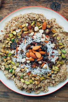 Coconut Quinoa with Dates and Nuts #recipe #healthy