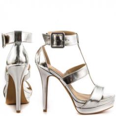 Jacinta Shoes - Silver High Heels