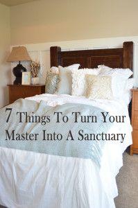 7 Things to make your master bedroom a sanctuary.