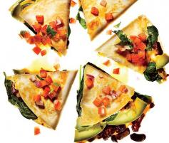 Vegetable Quesadillas with Fresh Salsa Recipe | Epicurious.com