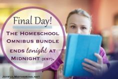 The Homeschool Omnibus is in it's final day. Over 100 resources for only $25. A great way to stay encouraged and get direction all year long.