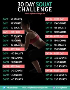 30 Day Squat Challenge Fitness Workout - 30 Day Fitness Challenges