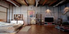 Wide open loft space.| Minimal and no clutter at all