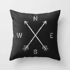 Compass Throw Pillow by Zach Terrell - $20.00