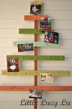 Making this for next Christmas! Cutest Christmas card display I've seen!