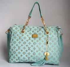 Vuitton makes bags in aqua? News to me, but I could get behind that! Better than the brown bags.