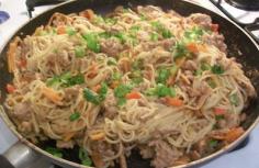 Peanutty Turkey with Noodles Recipe | The Food Hussy