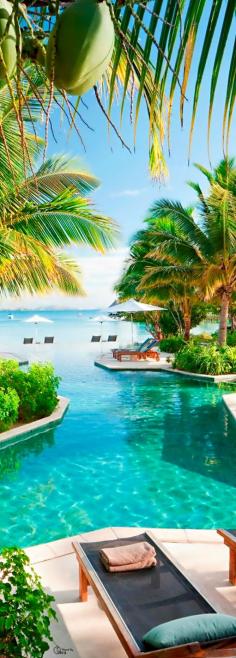 Likuliku Lagoon Resort Fiji...stunning! #travel #pool #beach