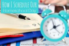 A homeschool veteran of 15 years shares her schedule - How I Schedule Our Homeschool Day | www.teachersofgoo...