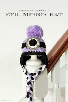 Evil Minion Inspired Baby Hat Crochet Pattern