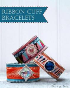 DIY Pretty Ribbon and Leather Bracelets