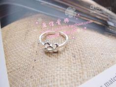 Free Shipping 925 sterling silver beautiful high-quality Fashion Open ring frosted heart ring adjustable size F18