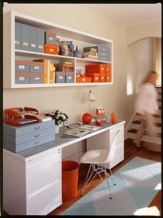 Like the shelf above the desk area...kid friendly!