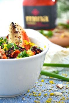 Black Rice Salad with Snow Crab Cocktail Claws #glutenfree