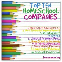 My top 10 favorite #homeschool companies. #homeschool