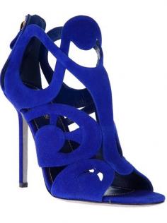 SERGIO ROSSI Blue Baroque Sandal