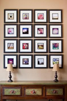 Wall of Instragram photos. Genius!