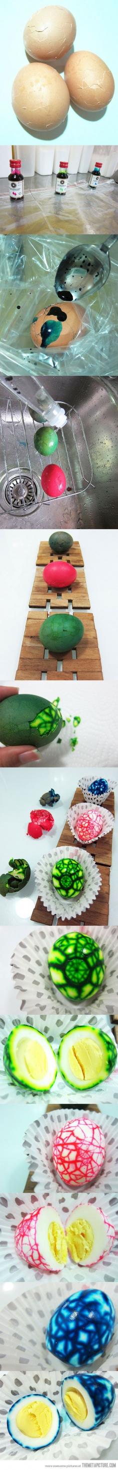 Vibrantly colored Easter eggs - DIY, egg, handmade, Hobby, Home, How-To, Idea, lifehack, Tutorial