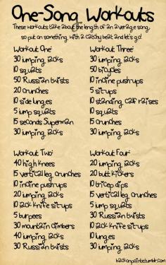 one song workouts
