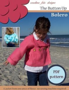 The Button Up Bolero one piece PDF pattern by carolinafairdesigns, $7.00