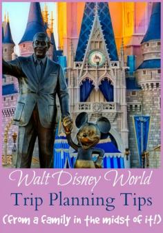 Get tips on planning your first walk disney world vacation from a family in the midst of preparing to go!