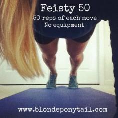 Tons of at home crossfit workouts: Feisty 50 at Home CrossFit Workout