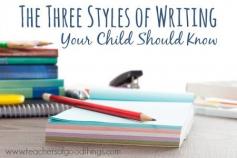 The Three Styles of Writing Your Child Should Know | www.teachersofgoo...