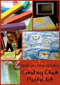 Hands-on Homeschooling: Creating Chalk Pastel Art - Enchanted Homeschooling Mom