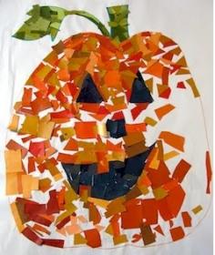 Pumpkin Mosaic.. another activity for our Halloween Advent.