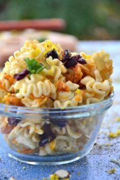 Orange Gingerbread Pasta with Dried Cranberries #glutenfree