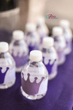 Sofia the first themed water bottles #parties #sofiathefirst