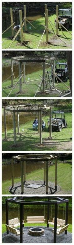 Swings Around the Campfire...first I need a bigger yard!  I'm so doing this when we buy a place!!!!
