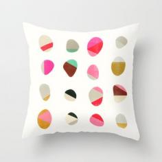 Painted Pebbles 1 Throw Pillow by Garima Dhawan - $20.00
