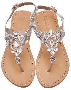 Gorgeous Silver Crown Sandals