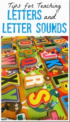 Tips for Teaching Letters and Letter Sounds #alphabet #preschool #kindergarten #homeschooling
