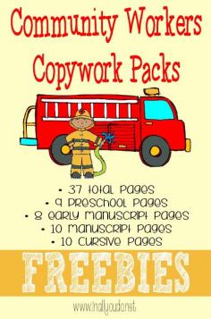 Community Workers Copywork Printables FREEBIES!