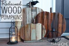 DIY Reclaimed wooden pumpkins