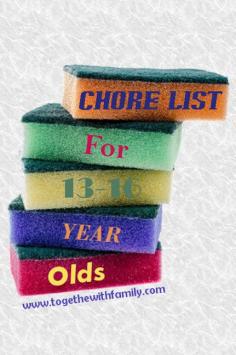 Chore List for 13-16 yr olds