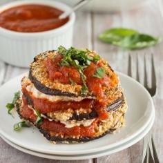 Vegan Baked Eggplant Parm Stacks Recipe