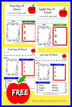 We love doing these every year! It's fun to compare the 2 printables!