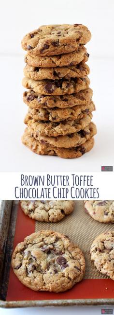 Browned Butter Toffee Chocolate Chip Cookies